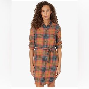 Toad&Co Re-Form Flannel Shirt Dress - Cedar Ombre, M *Excellent Condition*